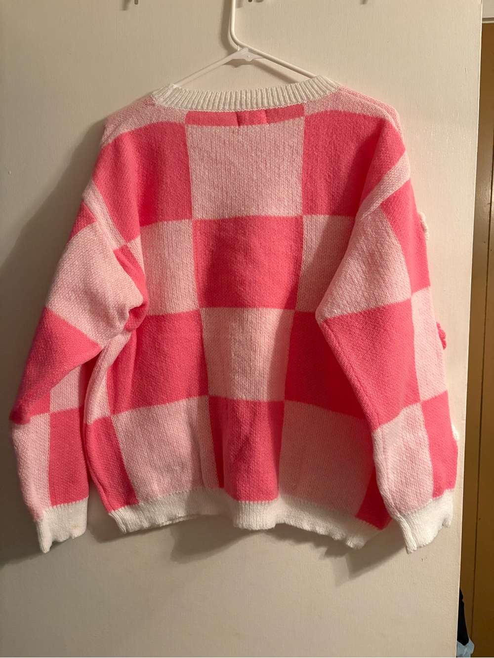 NWT BiBi Color Block Sweater with Crochet Flowers - Picture 9 of 9
